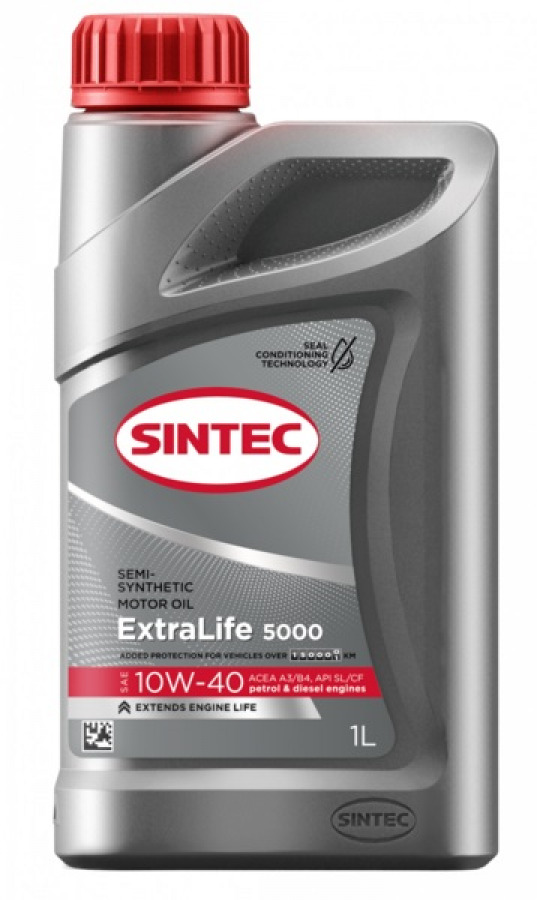SINTEC ExtraLife 5000 10W-40 A3/B4, 1L, артикул Mobil 600251