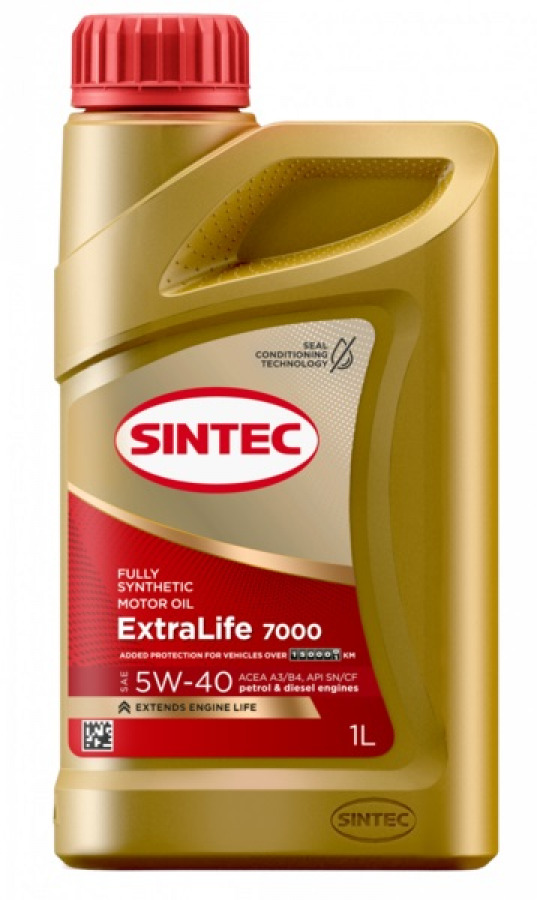 SINTEC ExtraLife 7000 5W-40 A3/B4, 1L, артикул Mobil 600253
