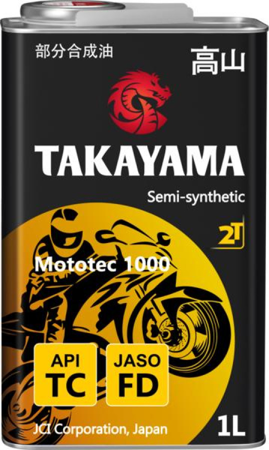 TAKAYAMA MOTOTEC 1000 2T API TC JASO FD, 1L, артикул Mobil 605570